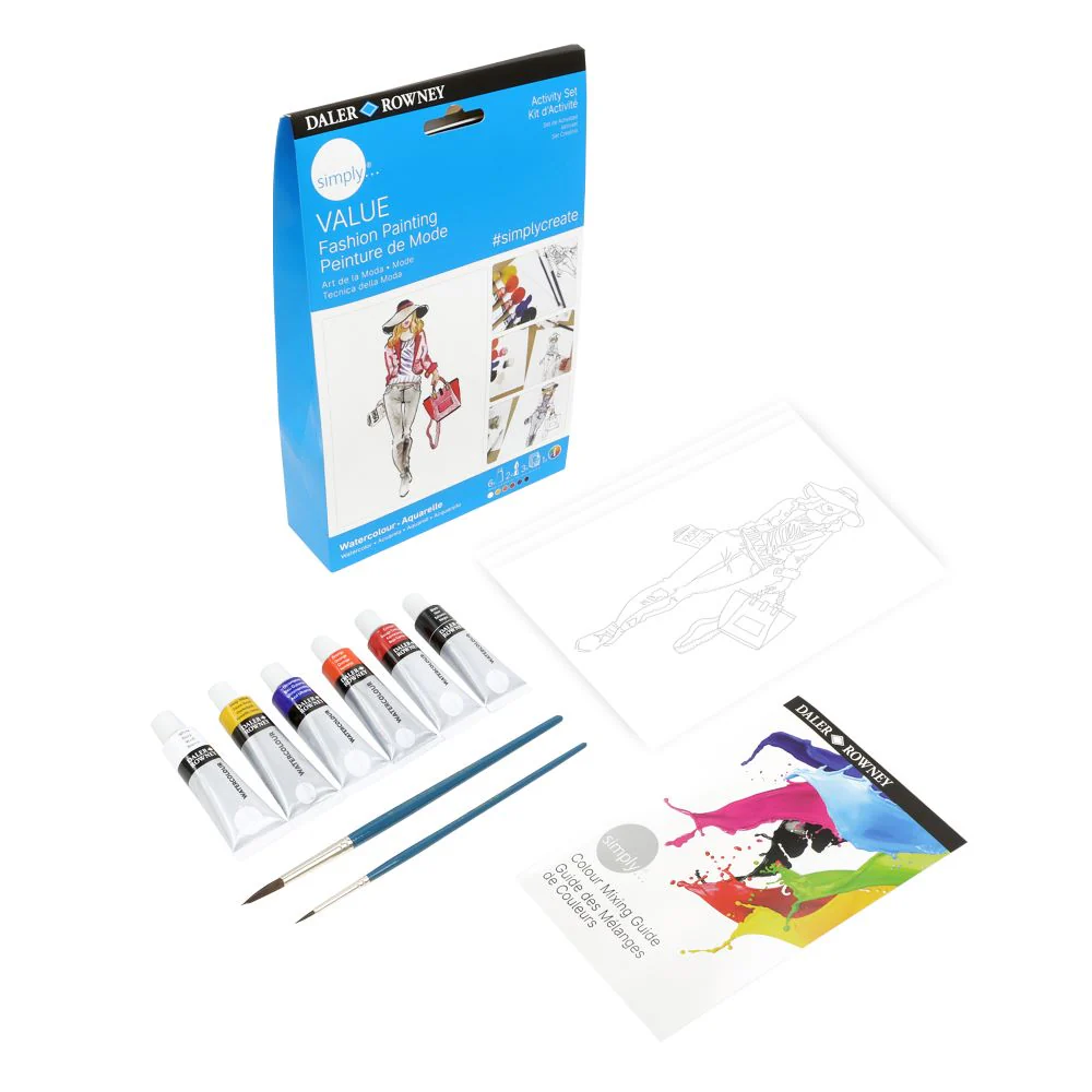 Daler Simply Value Watercolour Activity Set - Fashion - Image 2