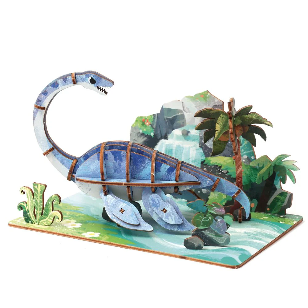 Dinosaur Wooden 3D Model - Plesiosaurus - Image 2