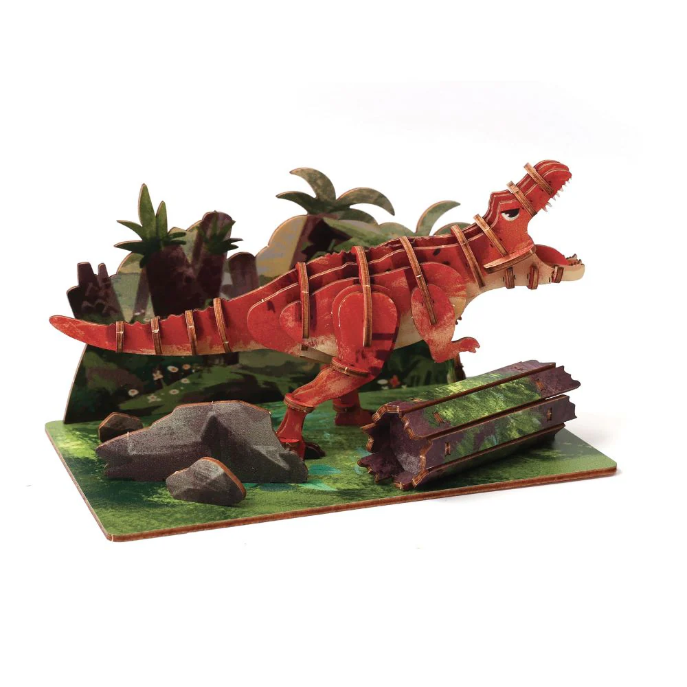 Dinosaur Wooden 3D Model - Tyrannosaurus - Image 3