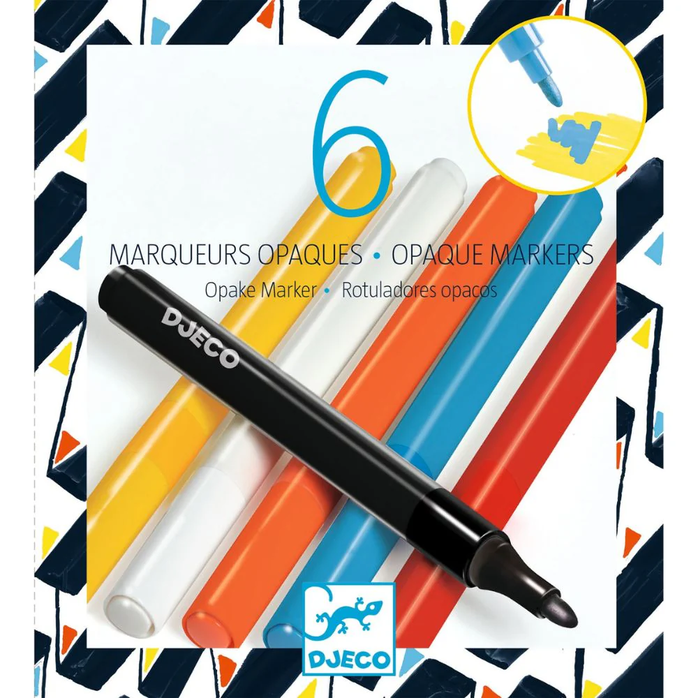 Djeco 6 Opaque Marker Pens - Street Art - Image 3