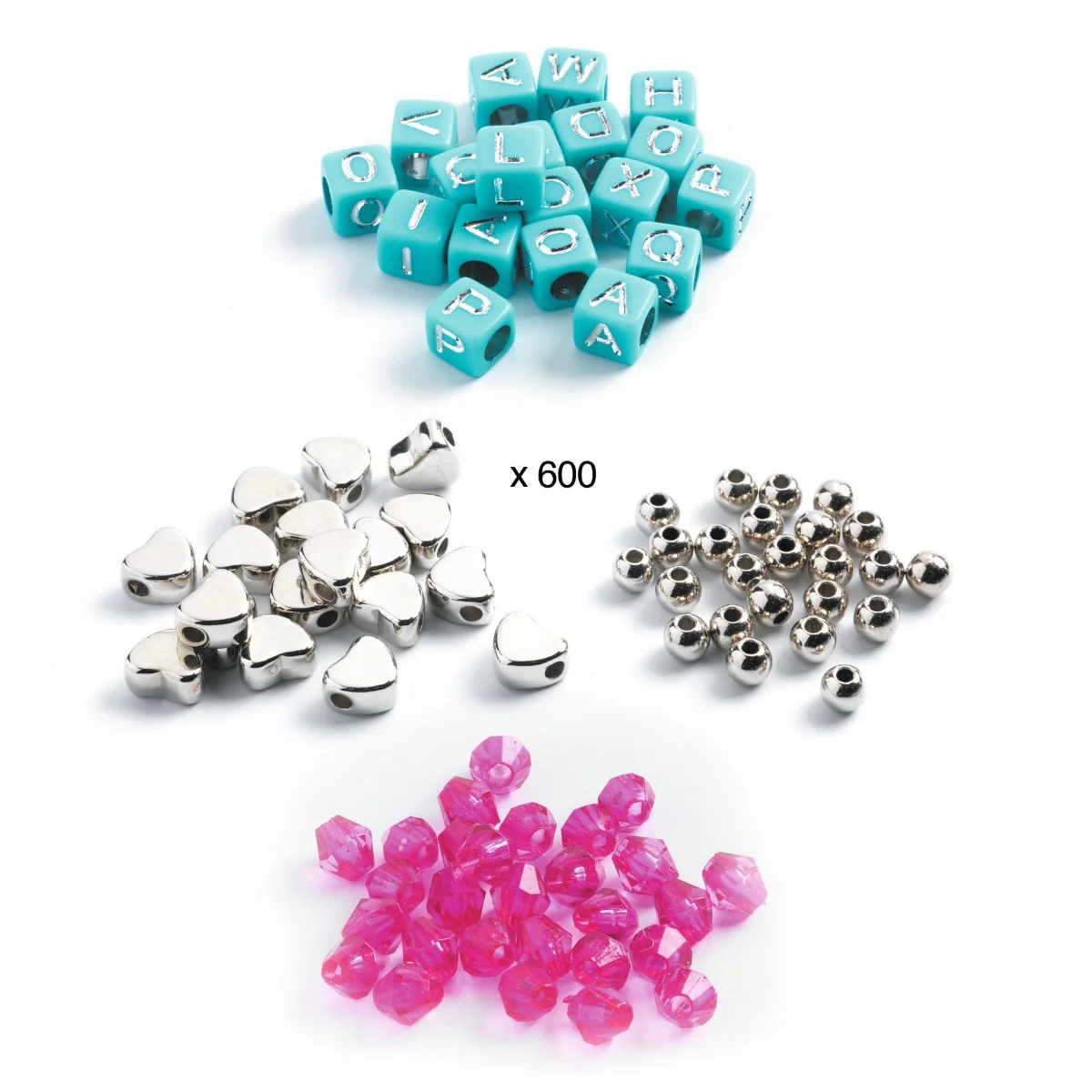 Djeco Alphabet Beads - Silver - Image 3