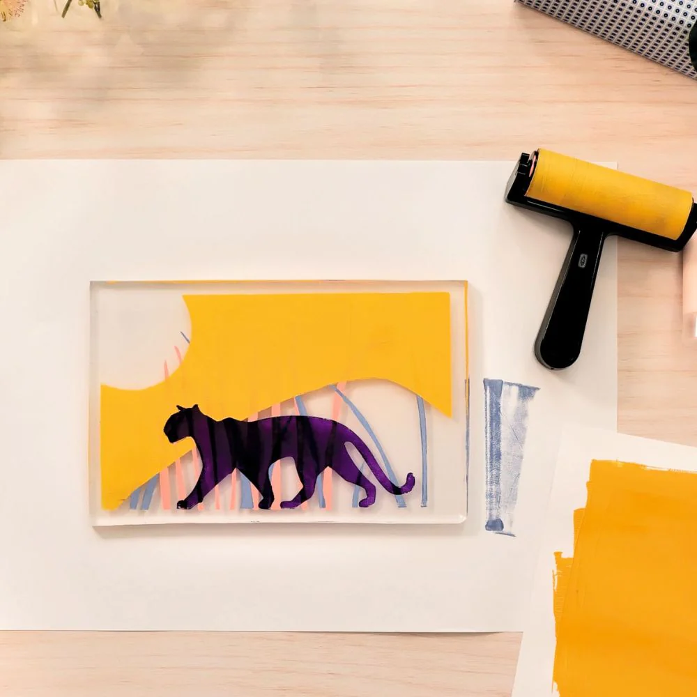 Beginner Gel Printing Kit Workshop 47 - Djeco Atelier Grands Augustins - Image 2