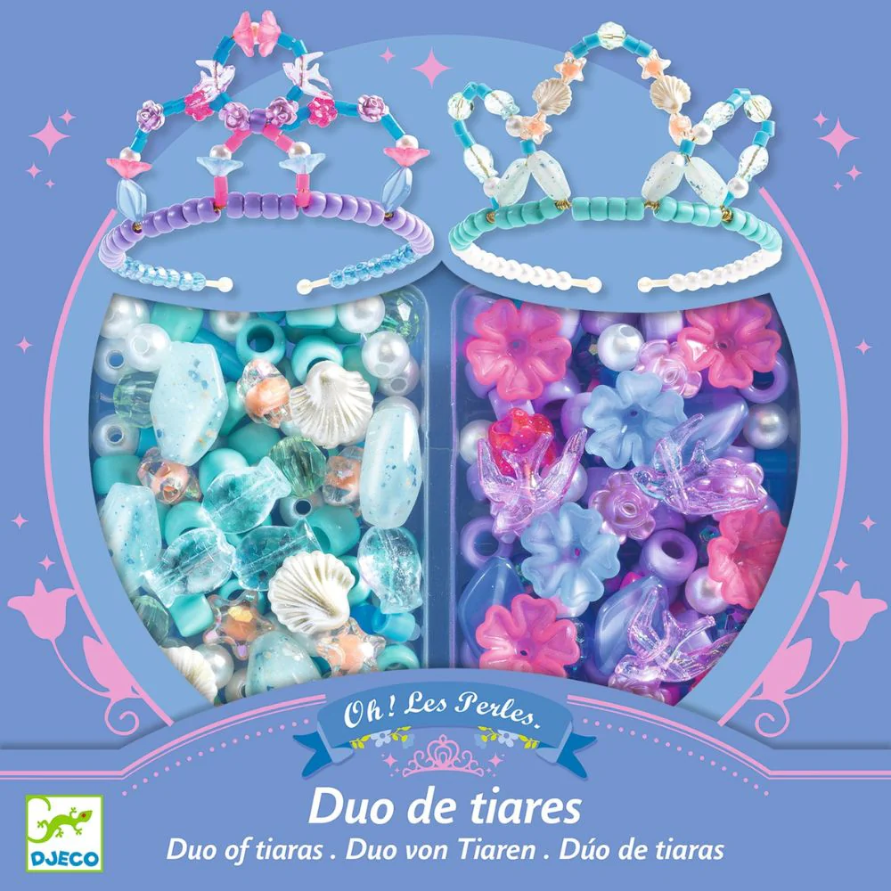 Djeco Beads and Jewellery - Duo of Tiaras - Blue - Image 4