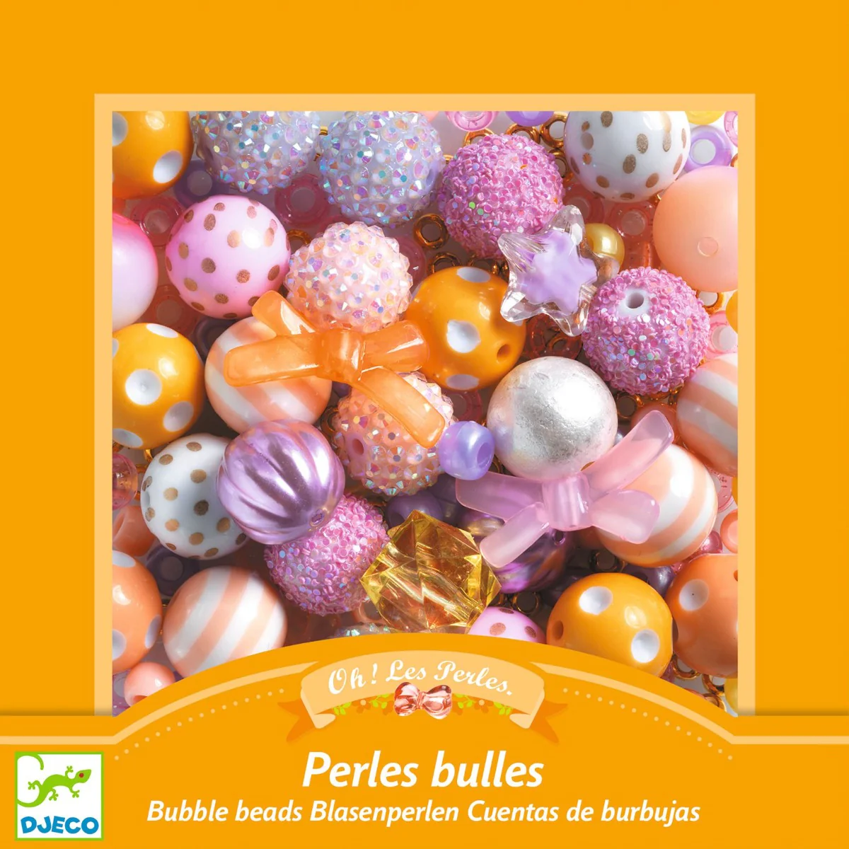 Djeco Bubble Beads - Gold - Image 4