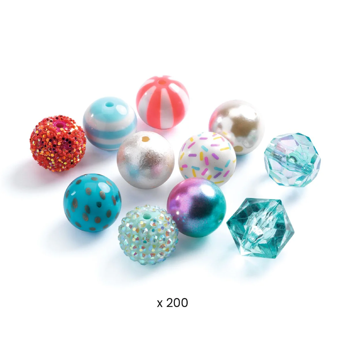 Djeco Bubble Beads - Silver - Image 2