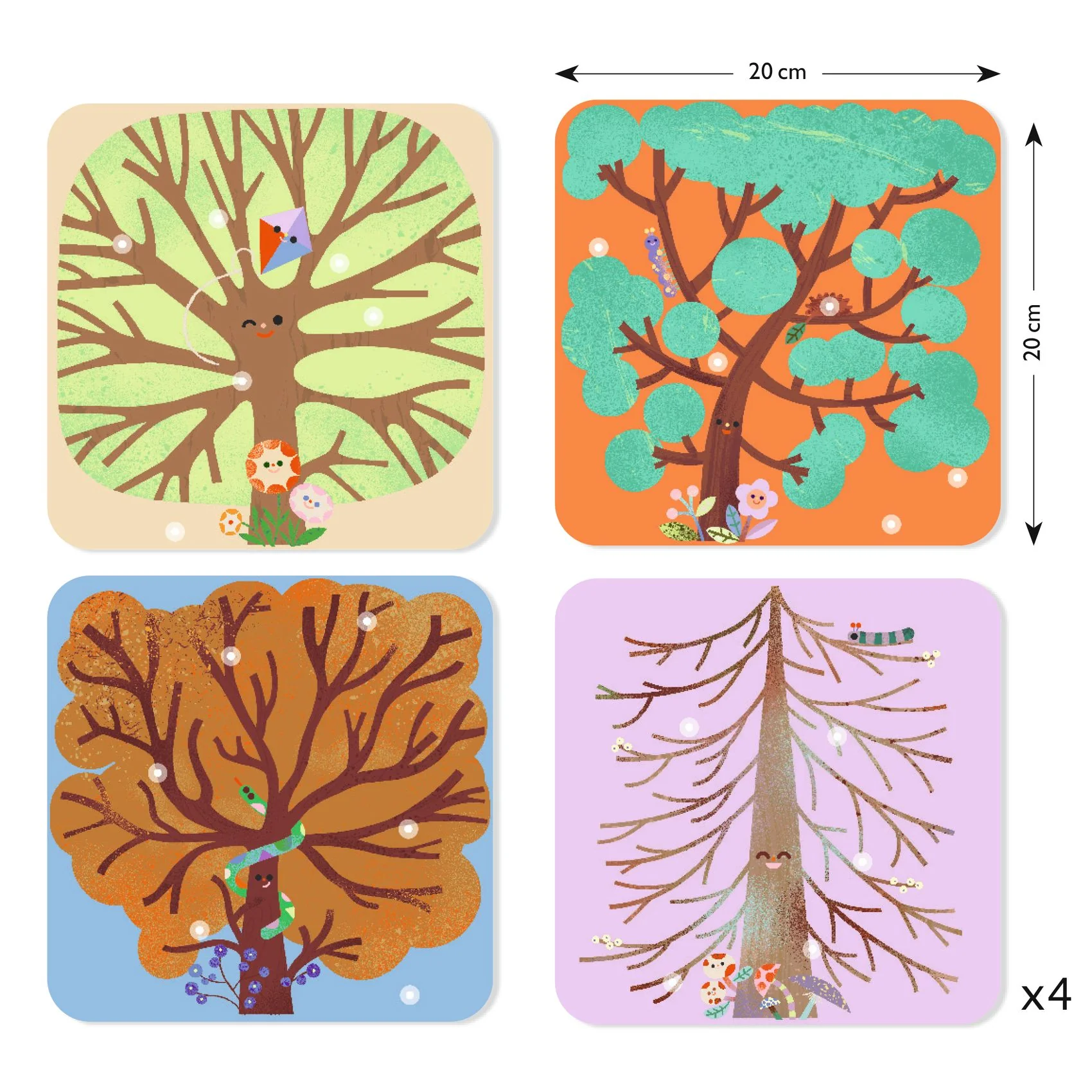 Djeco Collage Kit - Through The Seasons Crafts for Kids 3-6 yrs - Image 2