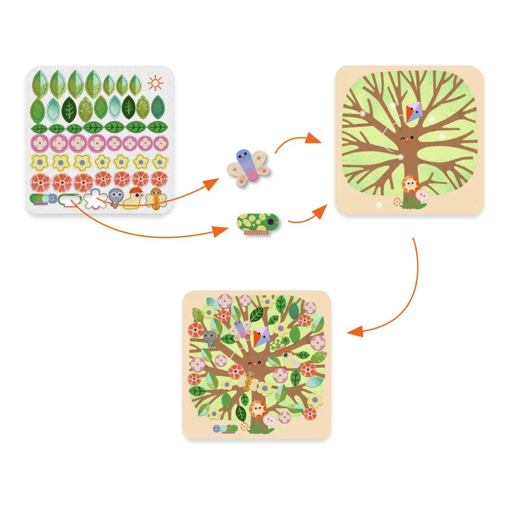 Djeco Collage Kit - Through The Seasons Crafts for Kids 3-6 yrs - Image 4
