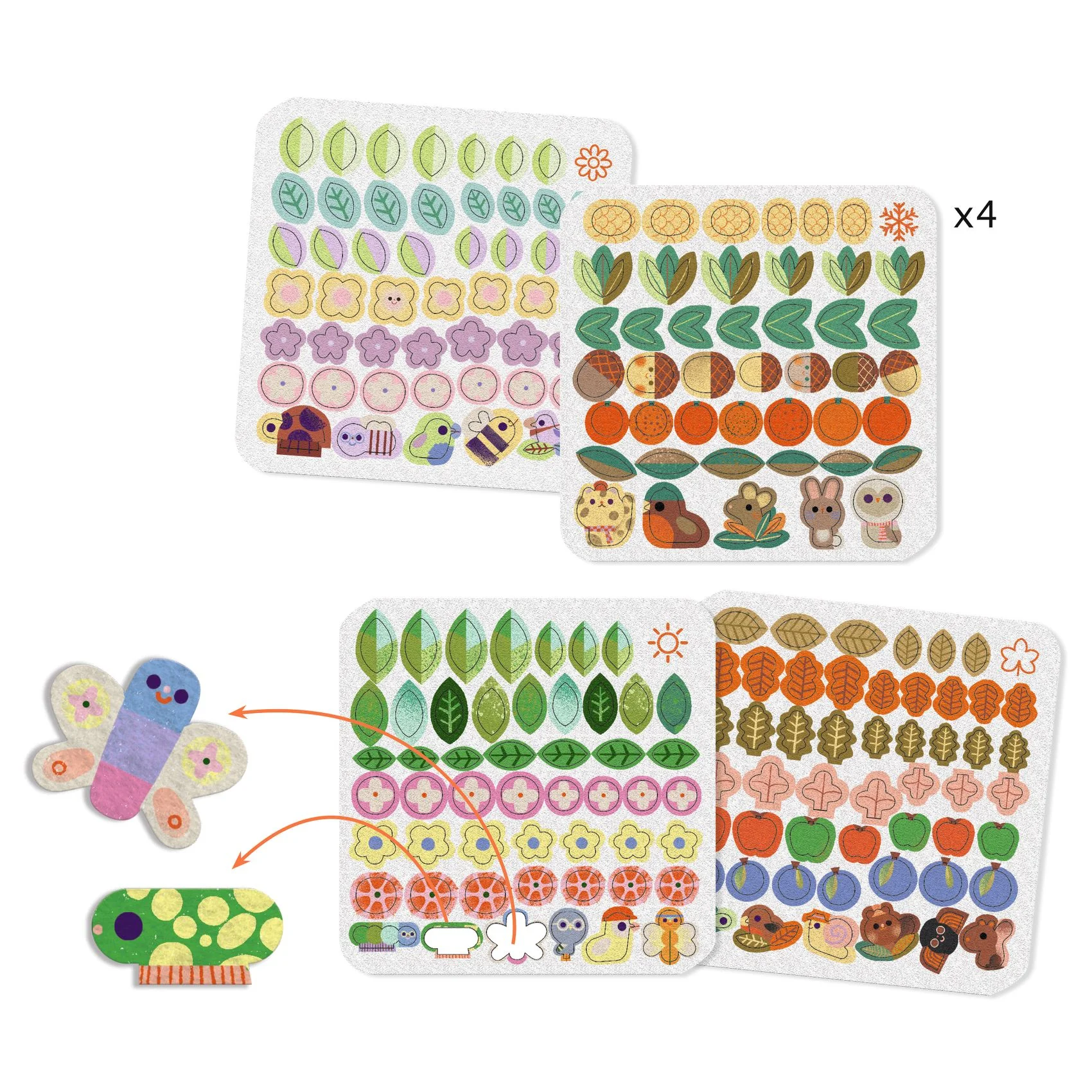Djeco Collage Kit - Through The Seasons Crafts for Kids 3-6 yrs - Image 7