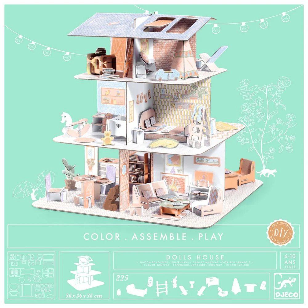 Djeco Colour Assemble Play - Doll House - Image 5
