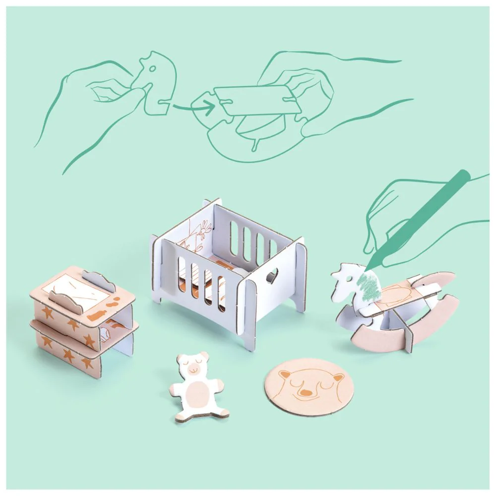 Djeco Colour Assemble Play - Doll House - Image 6