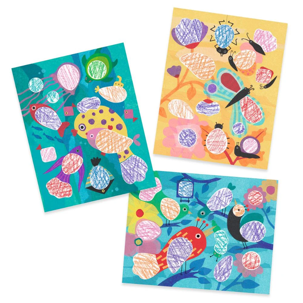 Djeco Colour Stop Fabulous Stencils Birdie & Co 18 mths + - Image 4