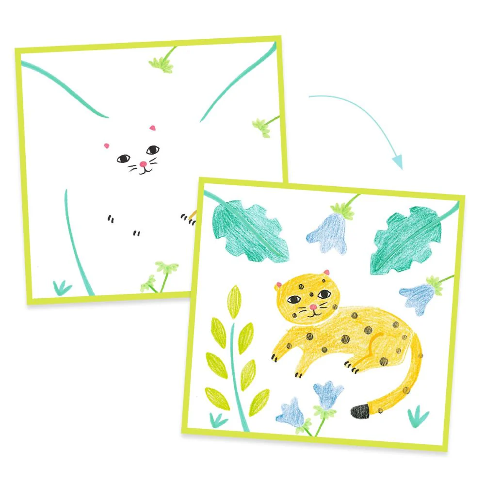 Djeco Colouring with Stencils - 3 stencils, 1 image - Image 3