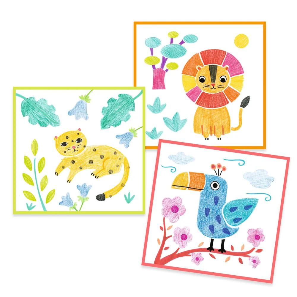 Djeco Colouring with Stencils - 3 stencils, 1 image - Image 4