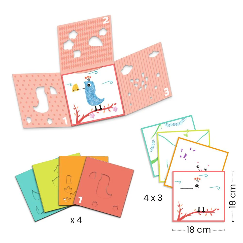 Djeco Colouring with Stencils - 3 stencils, 1 image - Image 5