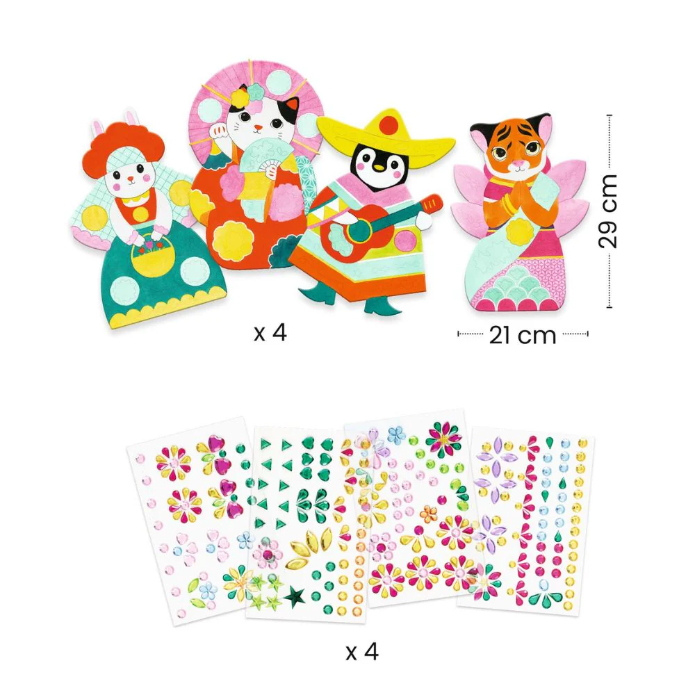 Djeco Create With Stickers - Rhinestones - Image 3