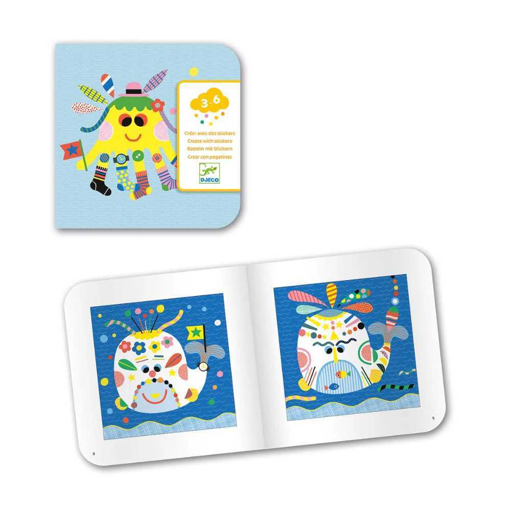 Djeco Create With Stickers - Sea Creatures - Image 4