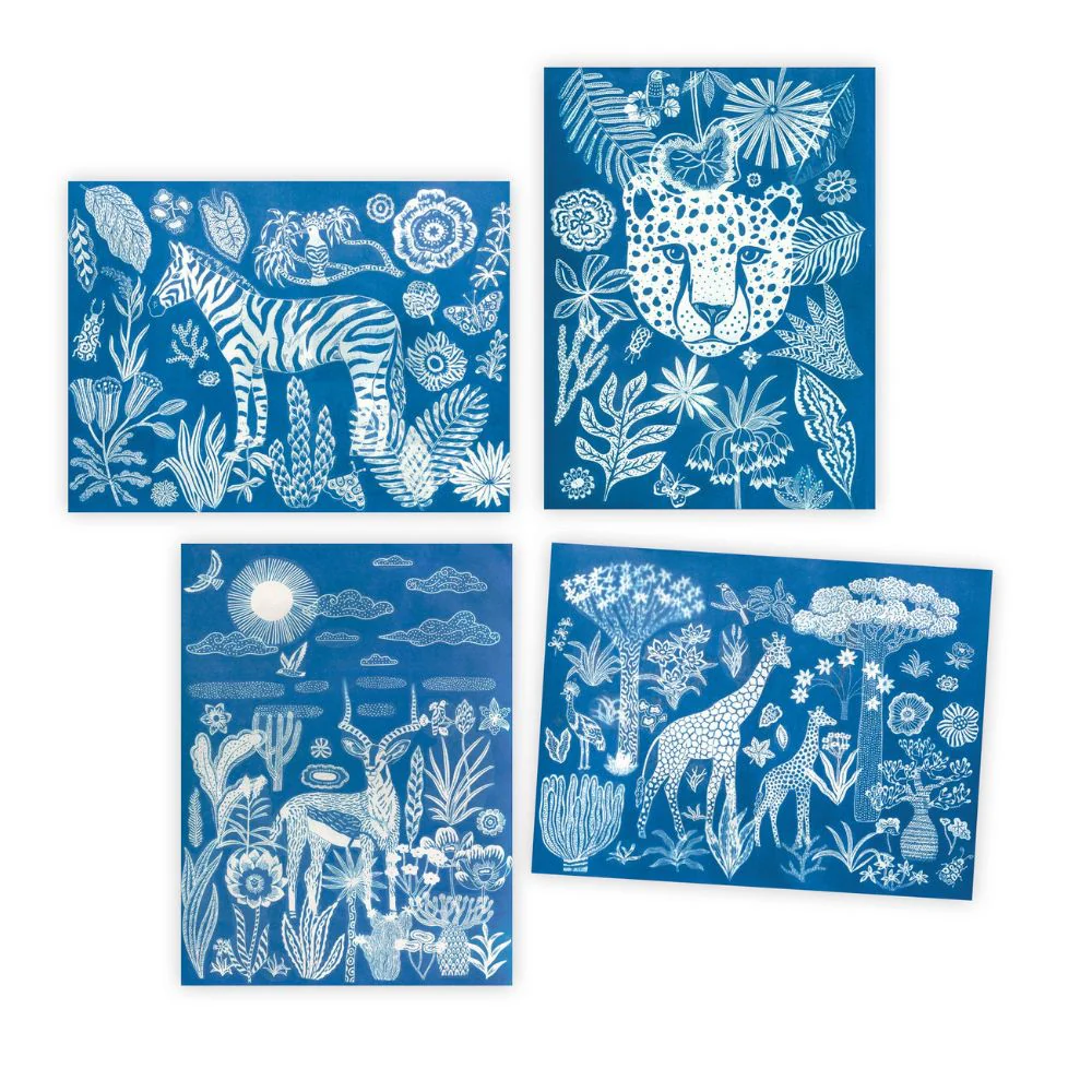 Djeco Cyanotype - Night-time in the savannah - Image 4