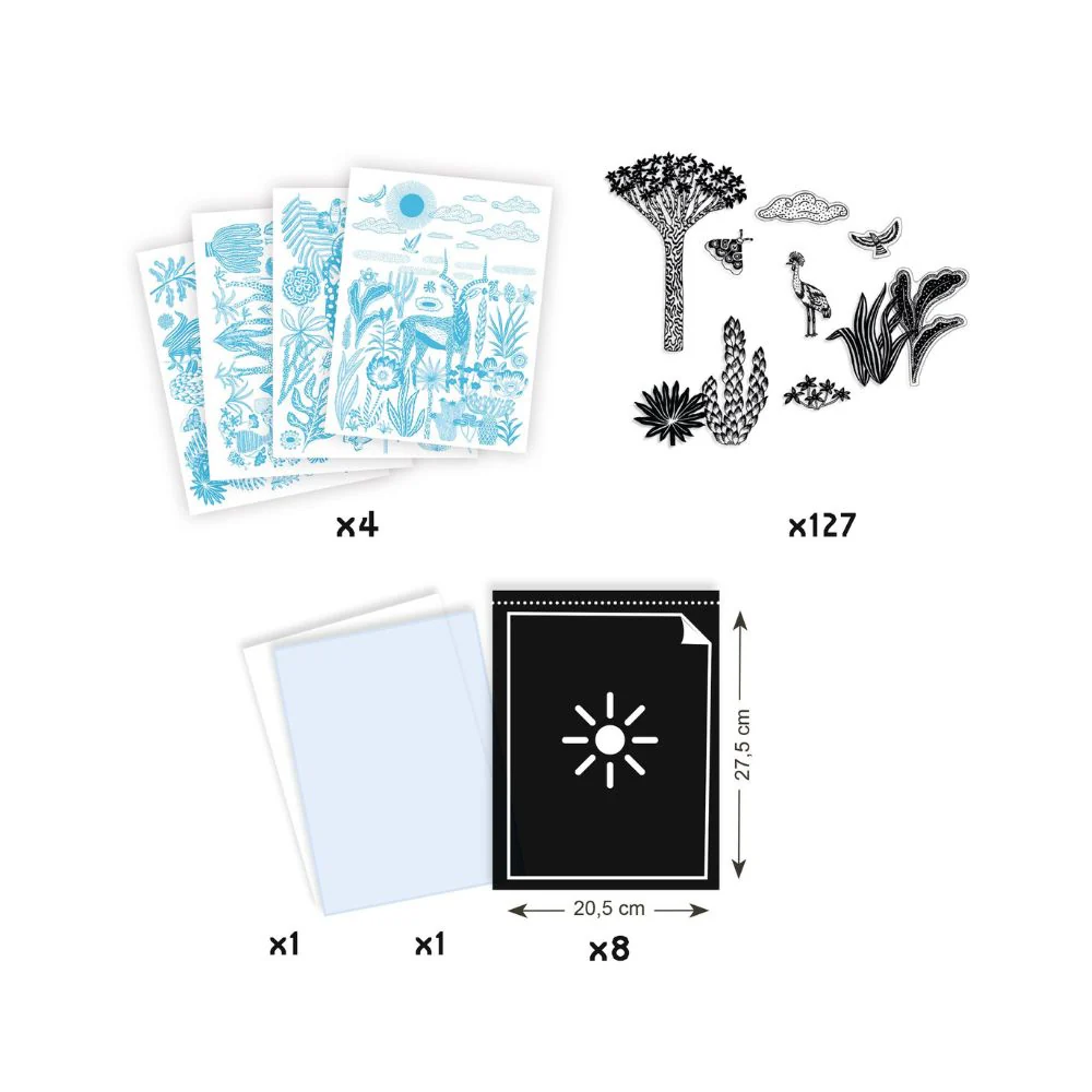 Djeco Cyanotype - Night-time in the savannah - Image 5