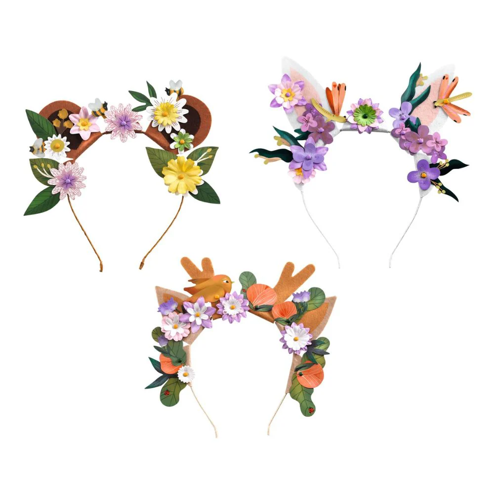Djeco Do It Yourself - 3 Headbands To Create - Flower Friends - Image 4