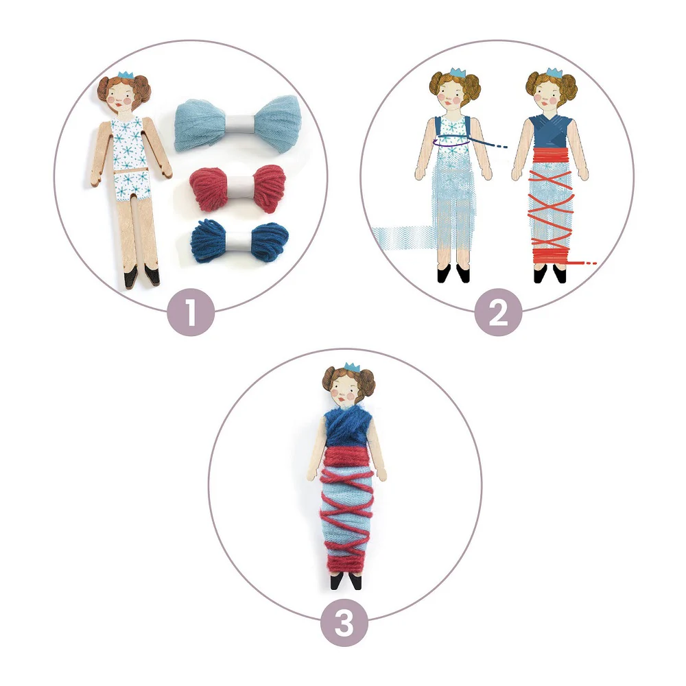 Djeco Do It Yourself - 5 worry dolls to create - Image 3
