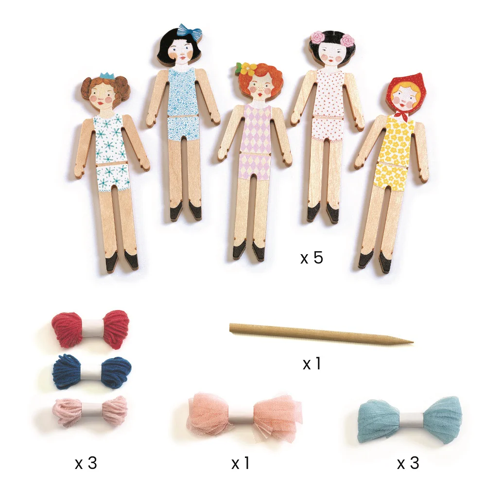 Djeco Do It Yourself - 5 worry dolls to create - Image 4