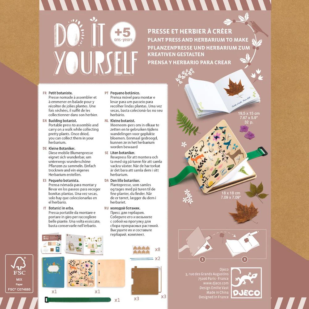 Djeco Do It Yourself - Budding Botanist Flower & Leaf Press Book 5 yrs+ - Image 5