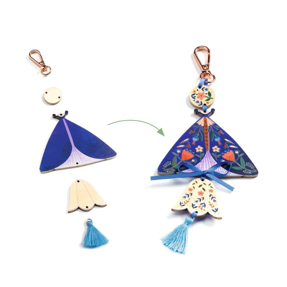 Djeco Do It Yourself Butterflies - 3 Bag Charms To Create - Image 5