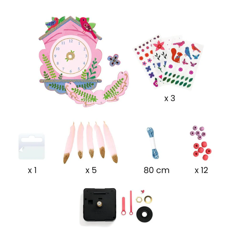 Djeco Do It Yourself Cuckoo - Create A Clock With Stickers - Image 2