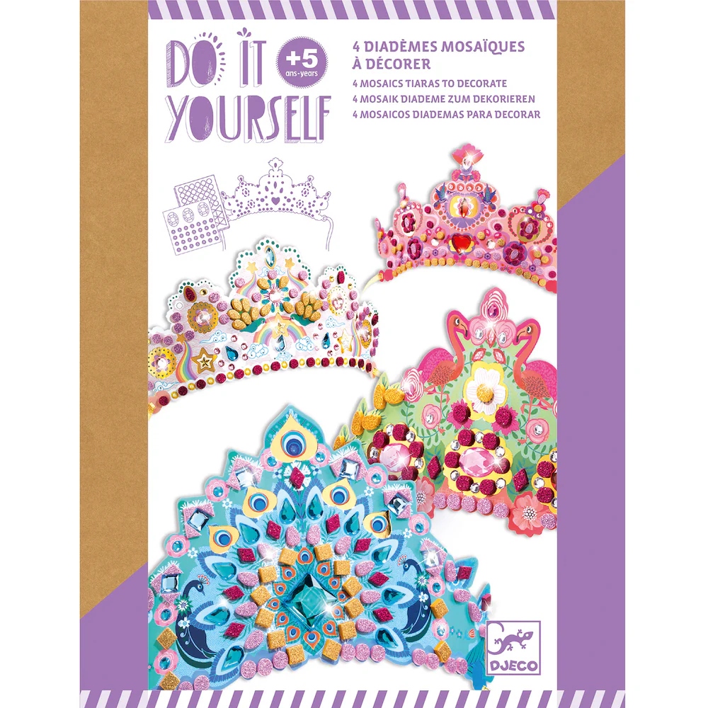 Djeco Do It Yourself - Mosaic Tiaras - Like a Princess - Image 5