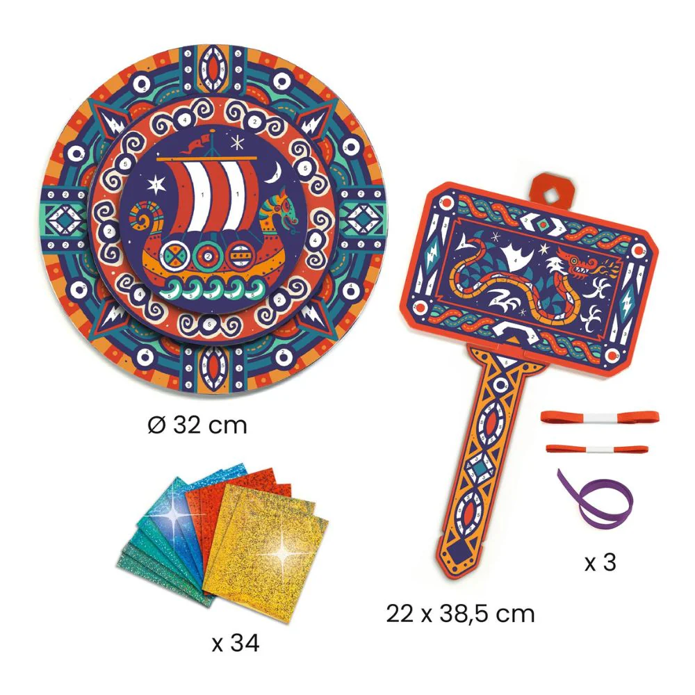 Djeco Do It Yourself - Mosaics and Stickers - Like a Viking - Image 2