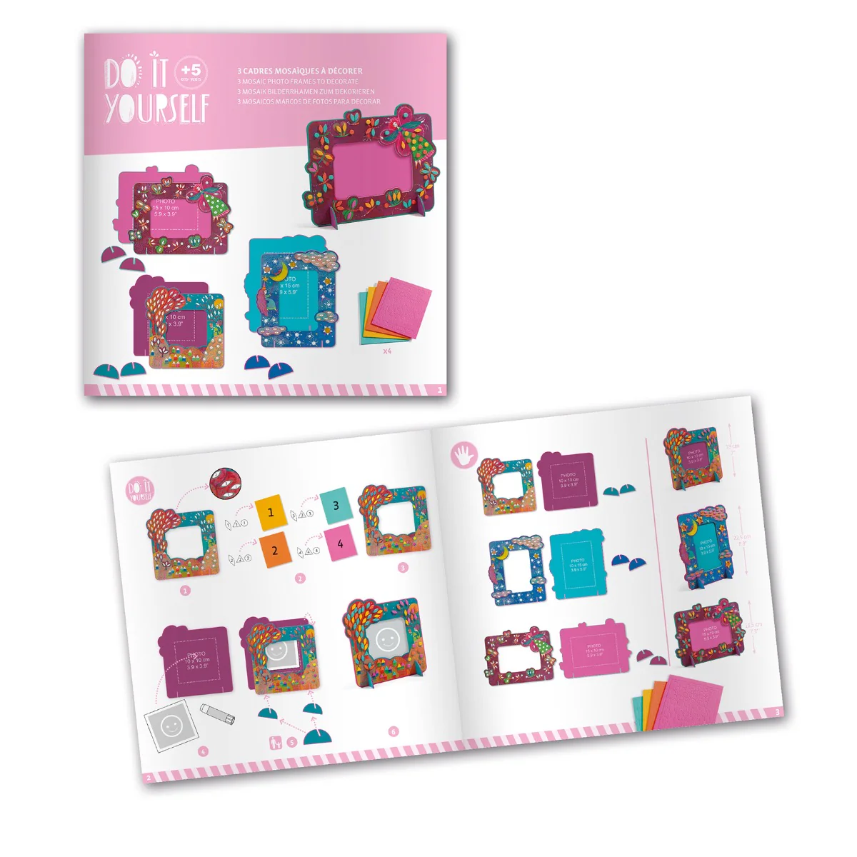 Djeco Do It Yourself Mosaic Photo Frames to Decorate - Fairy - Image 2