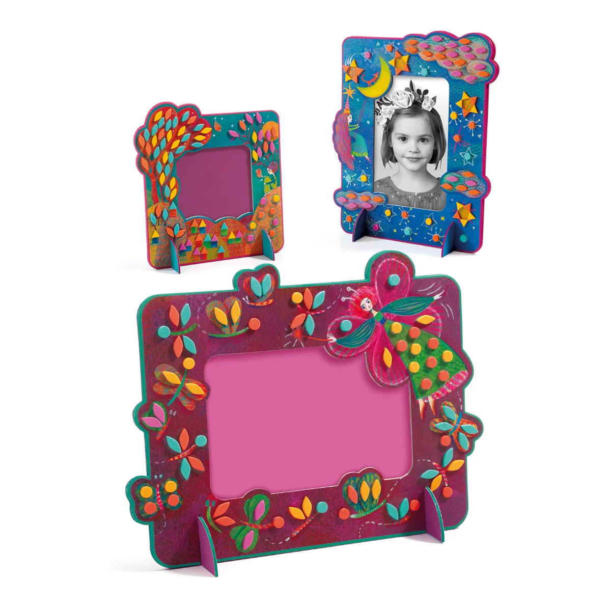 Djeco Do It Yourself Mosaic Photo Frames to Decorate - Fairy - Image 4