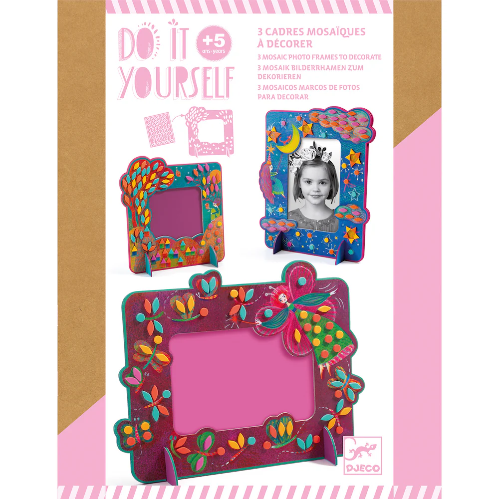 Djeco Do It Yourself Mosaic Photo Frames to Decorate - Fairy - Image 5