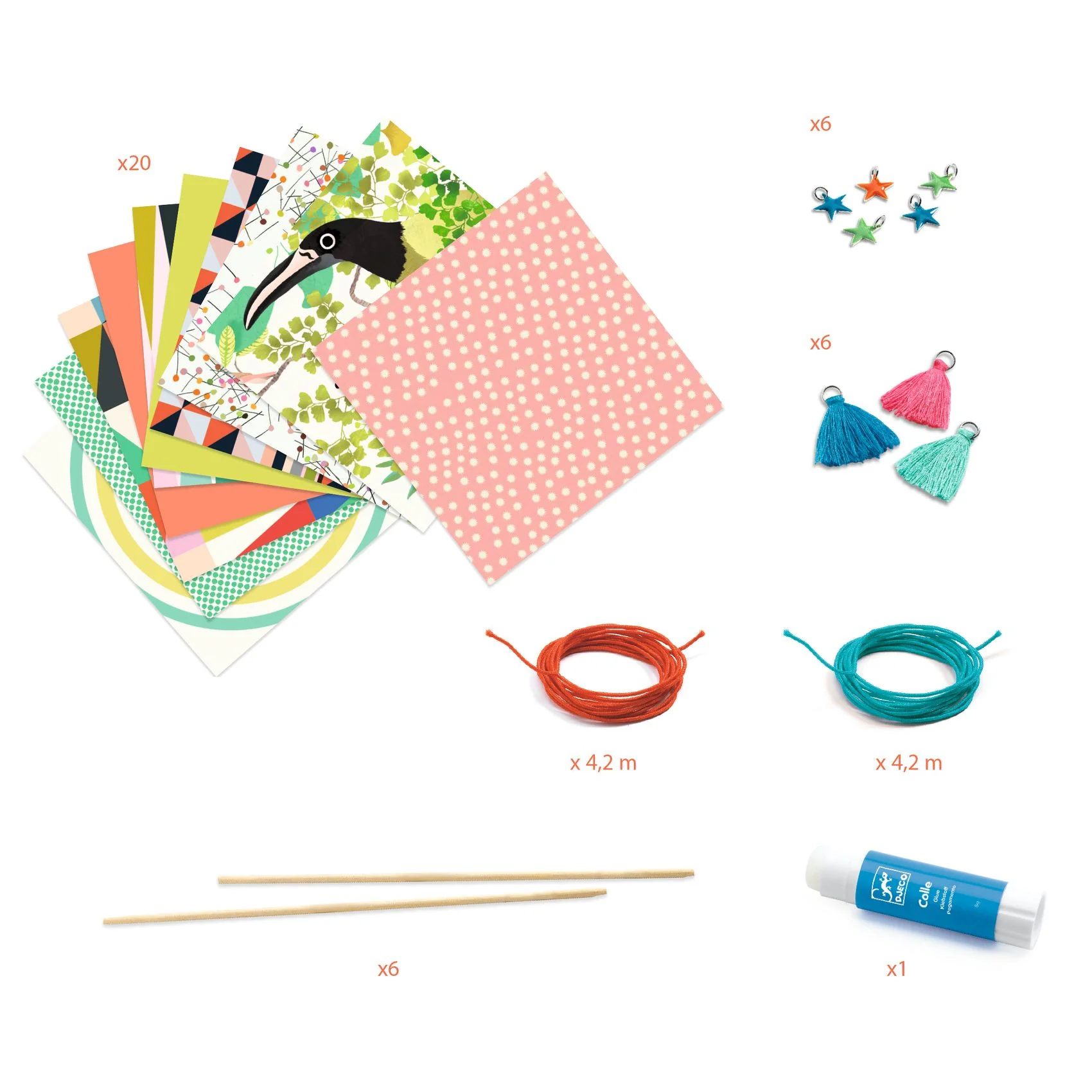 Djeco Do It Yourself - Pop & Colourful Paper Beads - Image 3