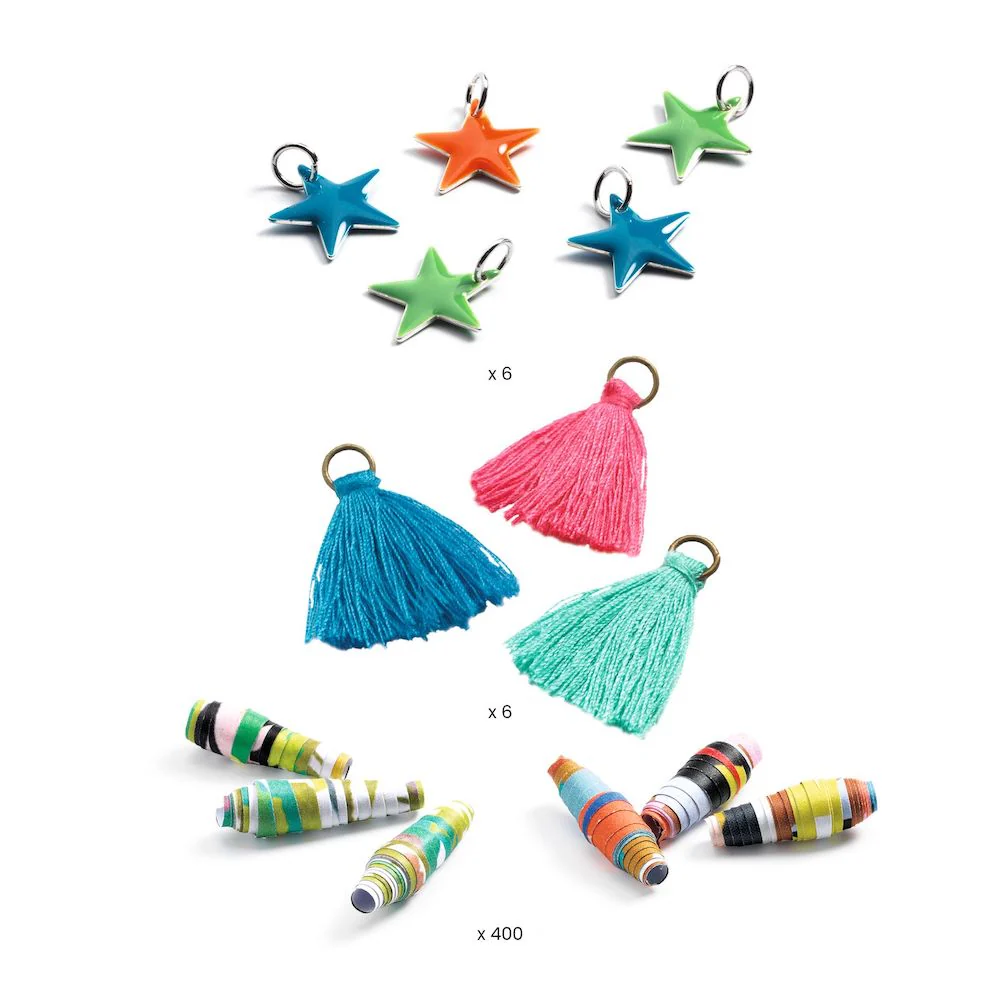 Djeco Do It Yourself - Pop & Colourful Paper Beads - Image 4
