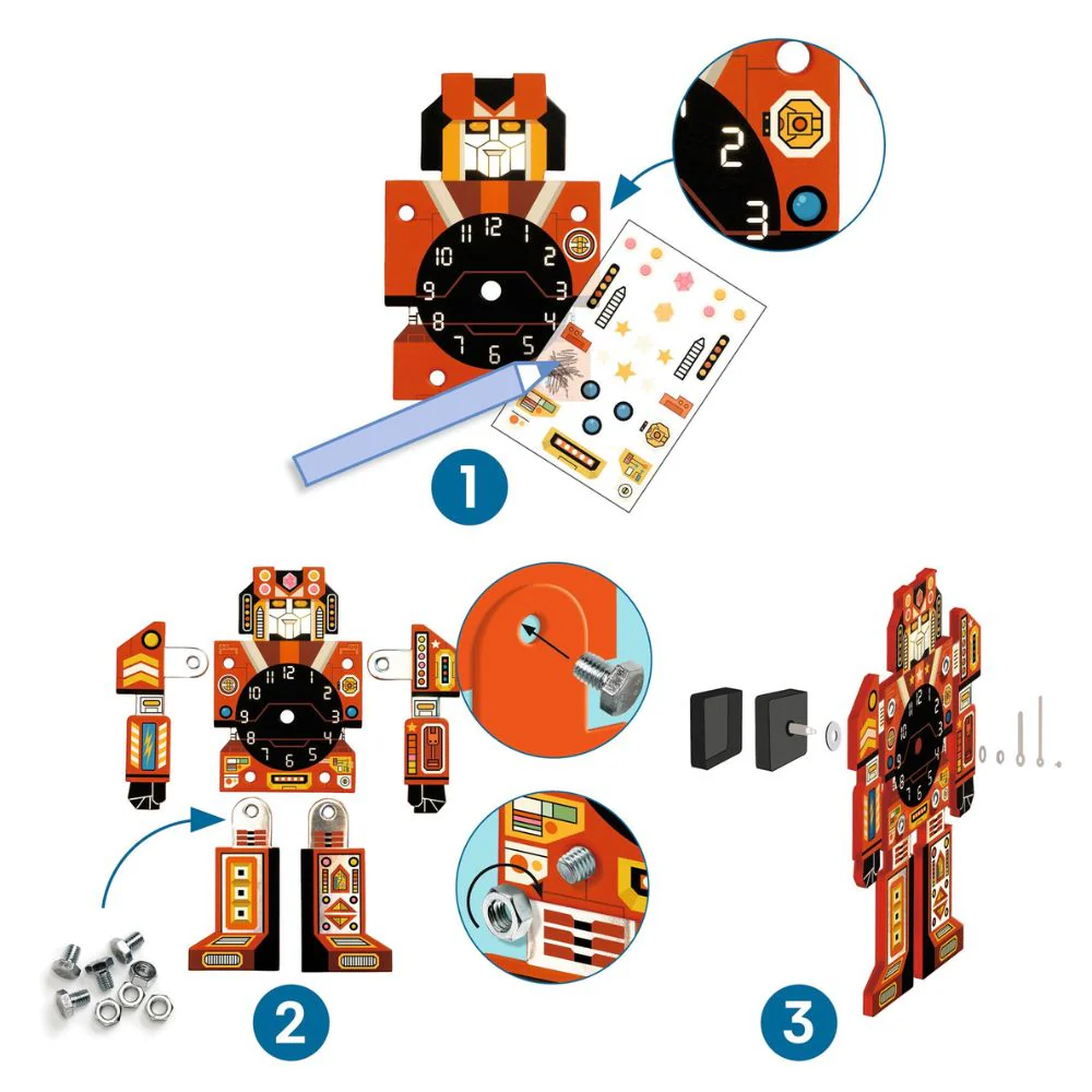 Djeco Do It Yourself - Make Your Own Clock Robotime - Image 3