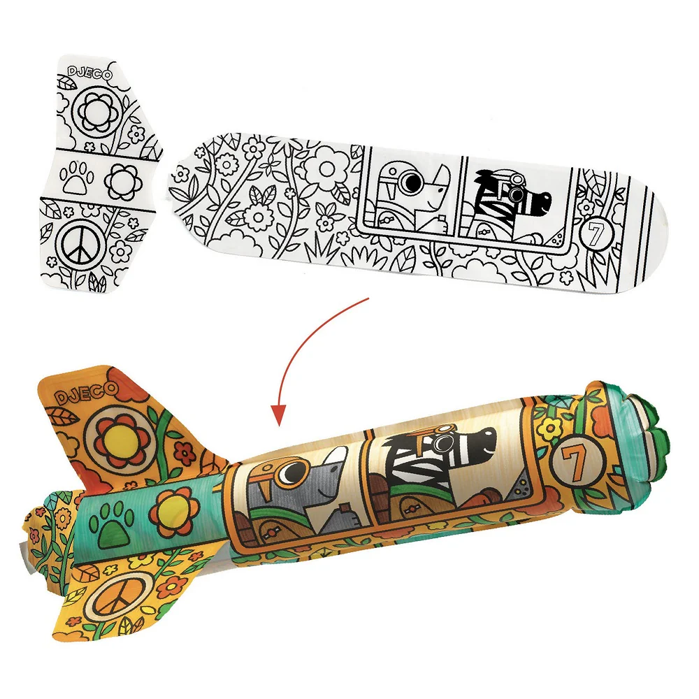 Djeco Do It Yourself - 3 Rocket Ships to Colour Rocket Craft - Image 3