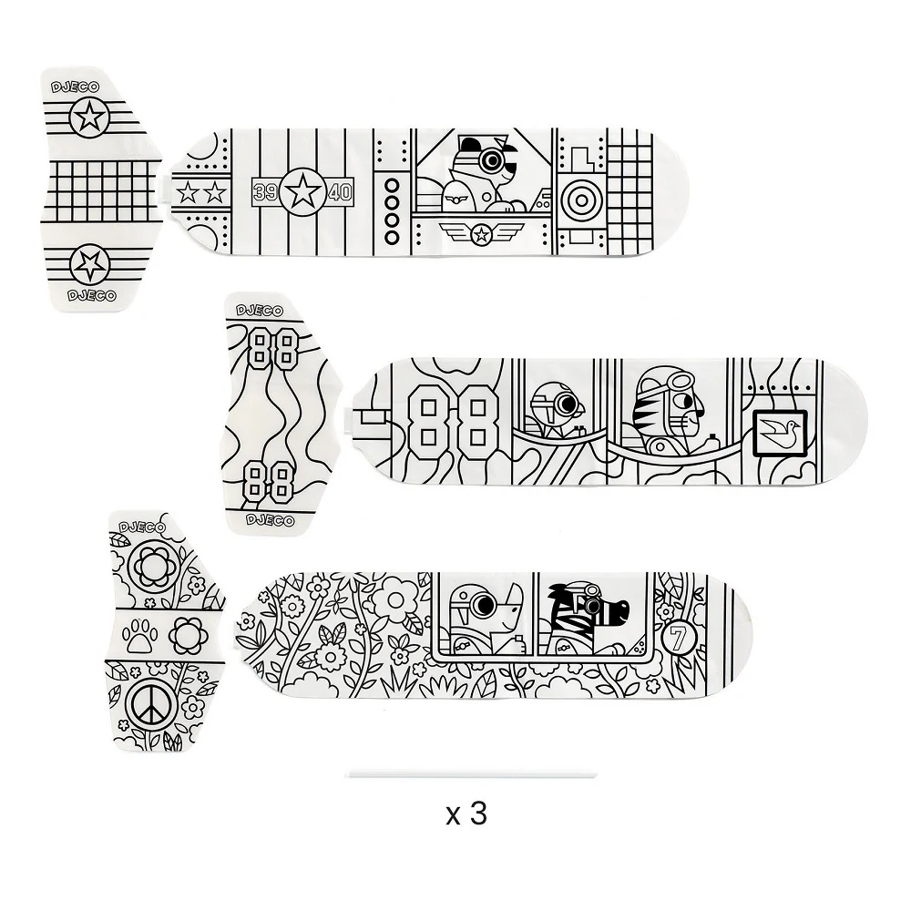 Djeco Do It Yourself - 3 Rocket Ships to Colour Rocket Craft - Image 4