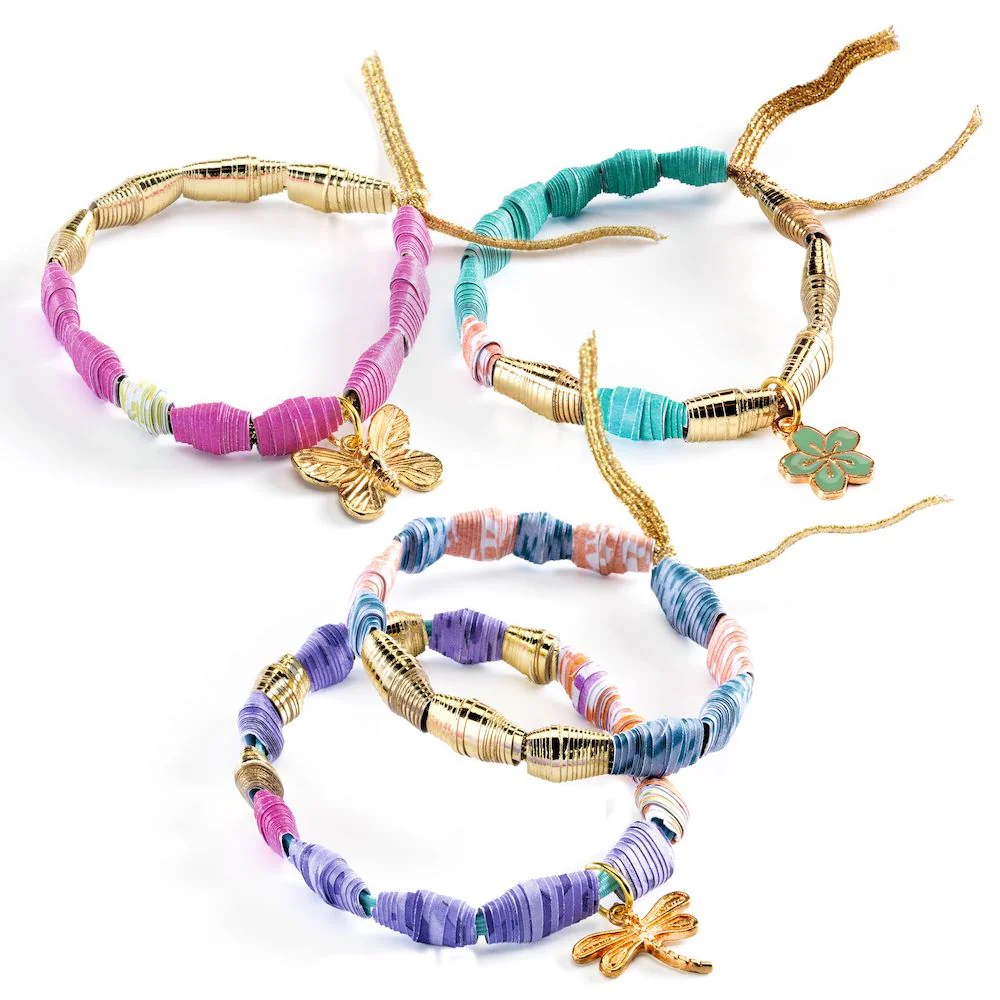 Djeco Do It Yourself - Stylish & Golden Paper Beads - Image 3