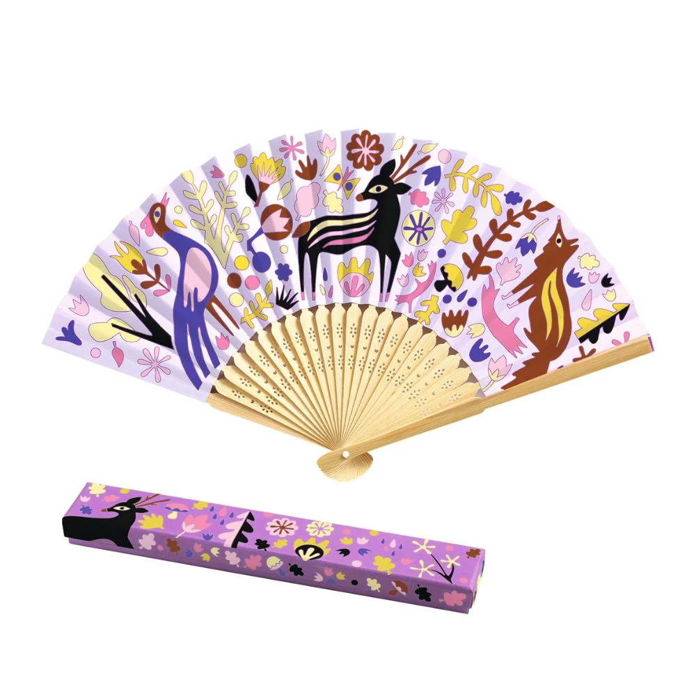 Djeco Do It Yourself - Woodland Beauty Fan To Colour - Image 3