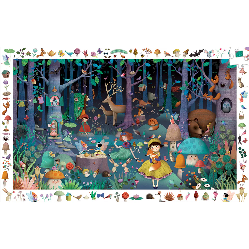 Djeco Observation Childrens Jigsaw Puzzle - Enchanted Forest - Image 5