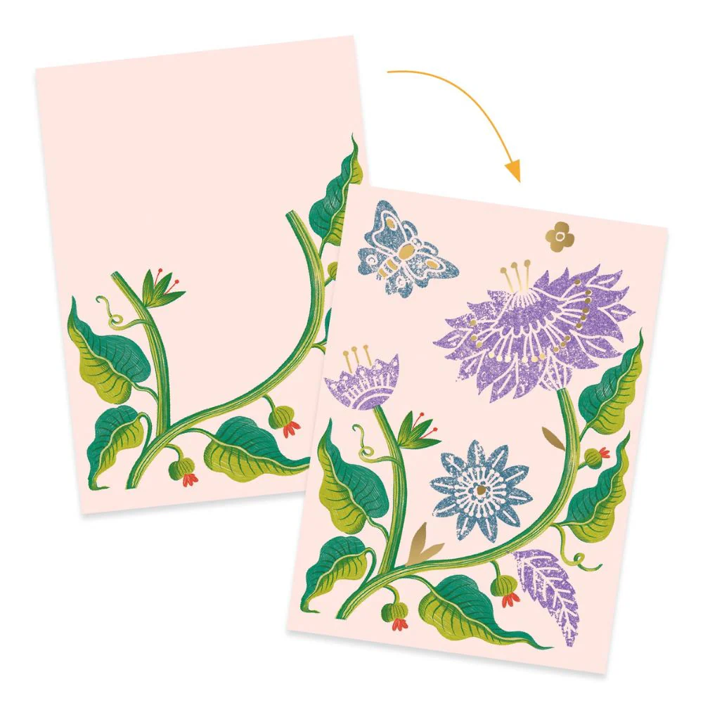 Djeco Engraving Workshop Passionflower. Beginners Engraving Craft Set - Image 2