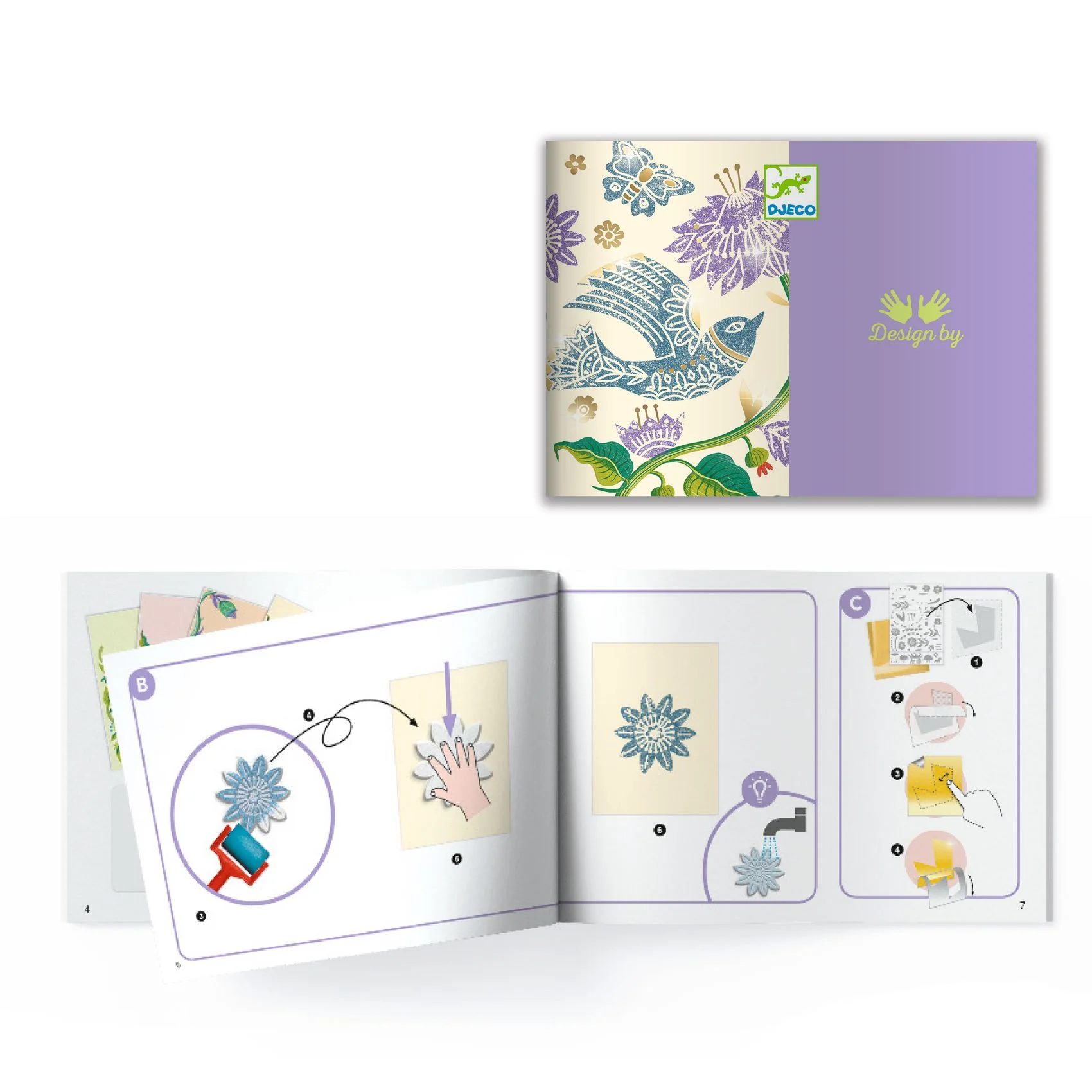 Djeco Engraving Workshop Passionflower. Beginners Engraving Craft Set - Image 6