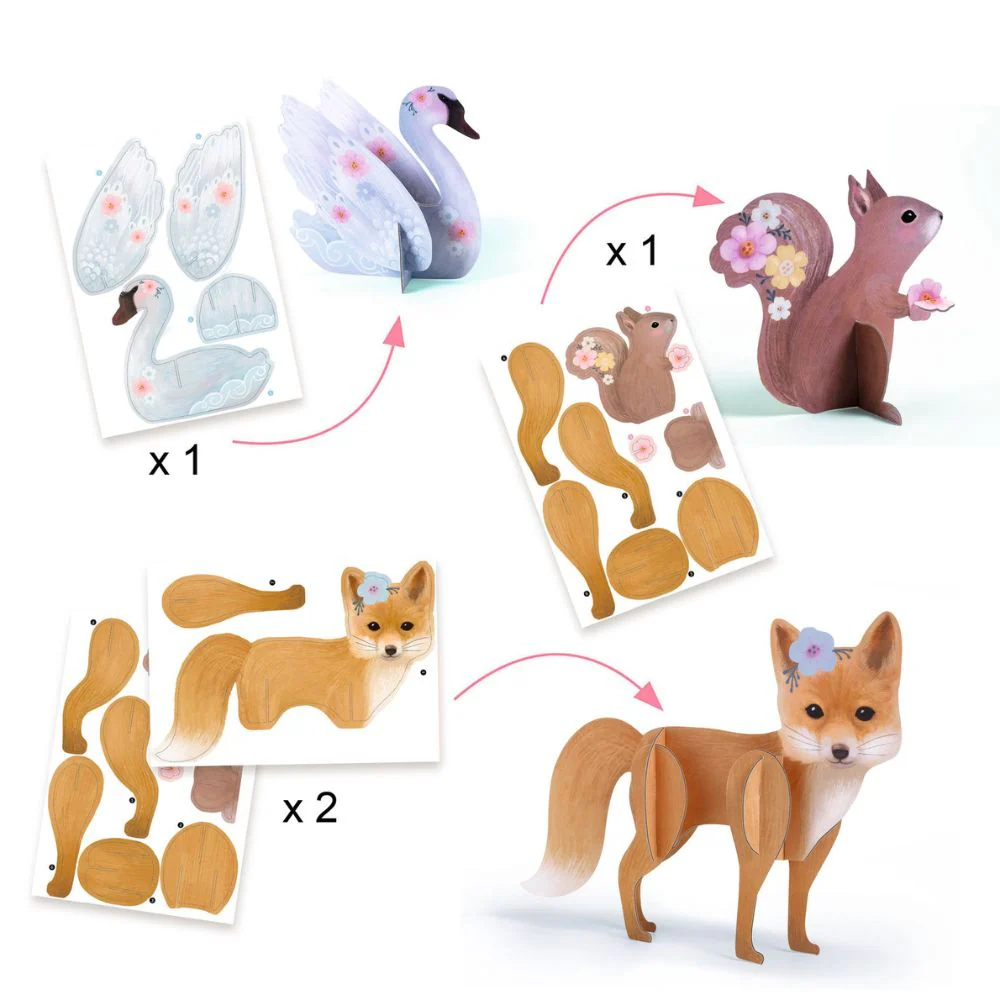 Djeco Fluffy Box - Multi Activity Art Box - 6 Projects to Make - Image 5
