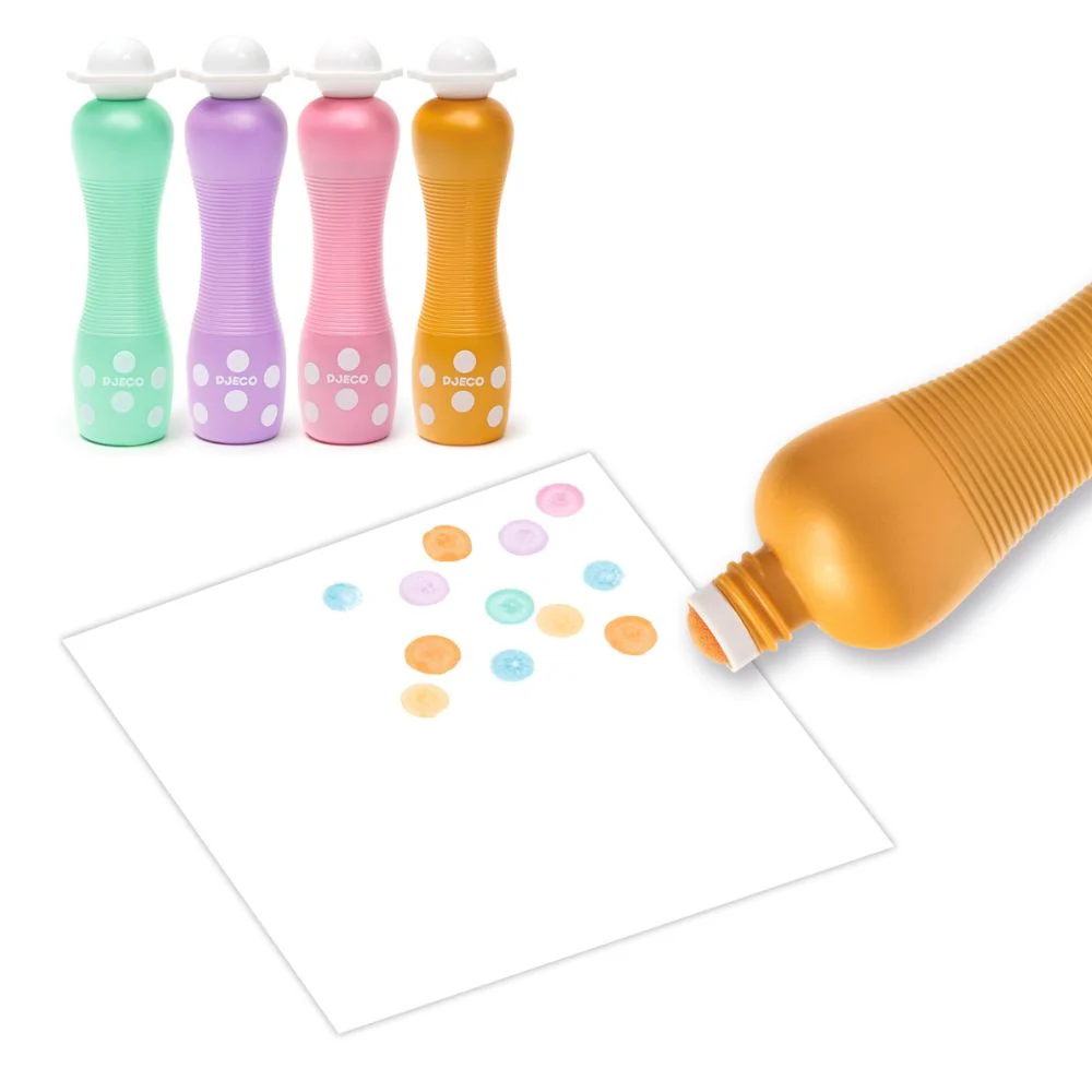 Djeco Foam Markers - Toddler Crafts 3-6 yrs Easy Hold Chunky Markers Pearl Colours - Image 3