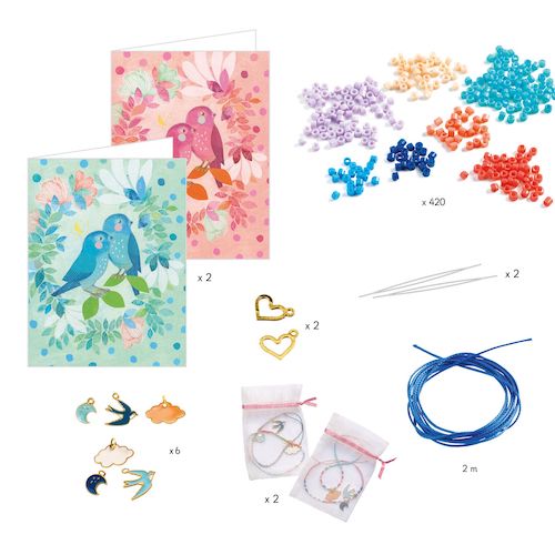 Djeco Friendship Bracelets Kit - You & Me - Sky Multi-Wrap - Image 2