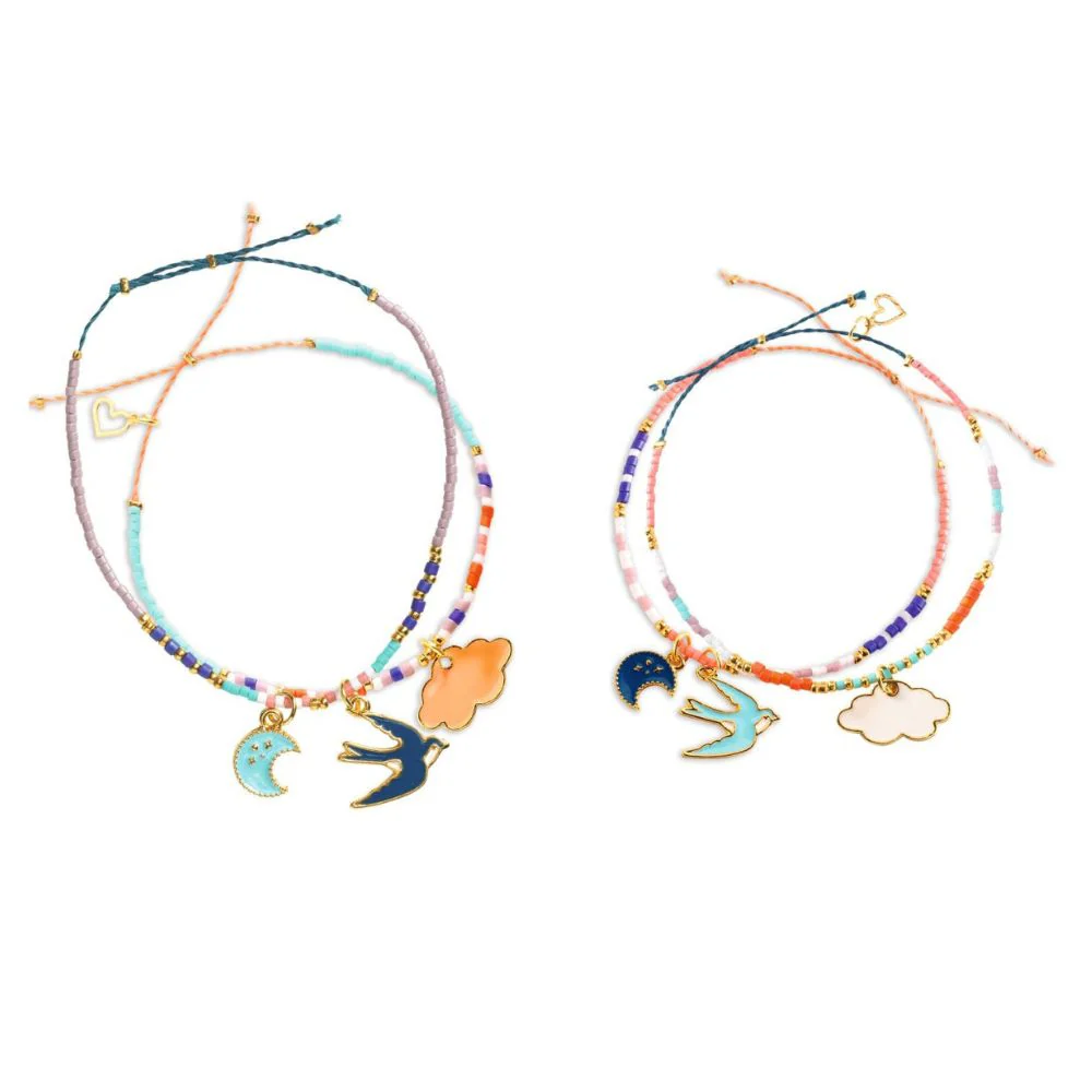 Djeco Friendship Bracelets Kit - You & Me - Sky Multi-Wrap - Image 3