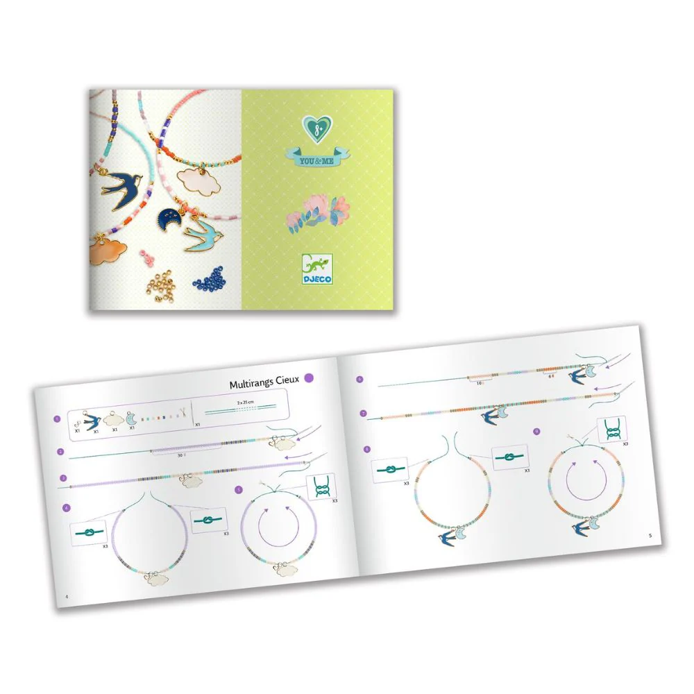 Djeco Friendship Bracelets Kit - You & Me - Sky Multi-Wrap - Image 4