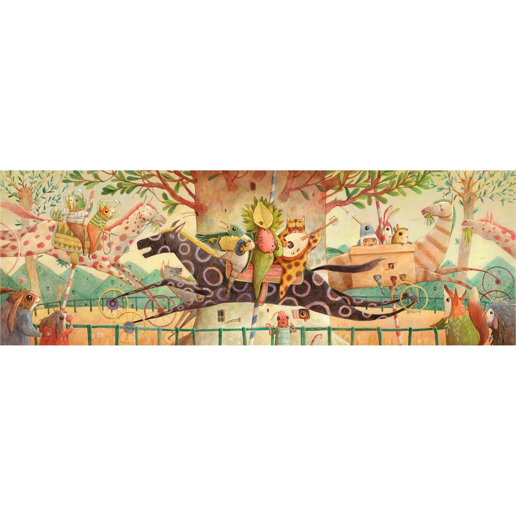 Djeco Gallery 100 Piece Jigsaw Puzzle, Wonderful Ride - Image 2
