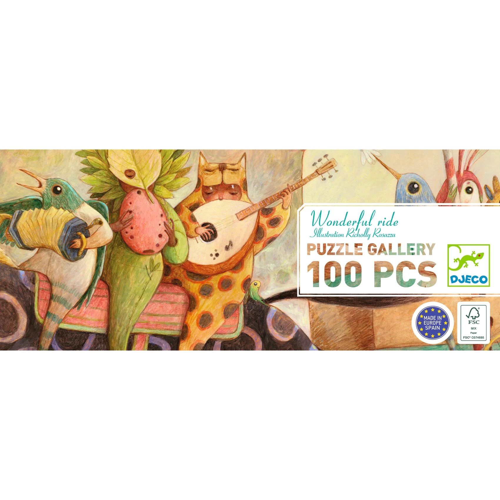 Djeco Gallery 100 Piece Jigsaw Puzzle, Wonderful Ride - Image 5